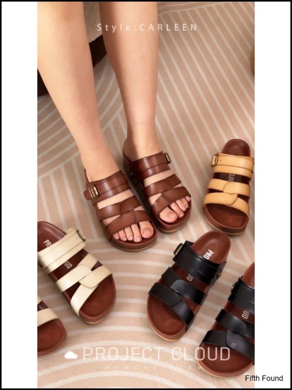 Strappy Platform Wedges with Plush Insole Non-Slip Sandals